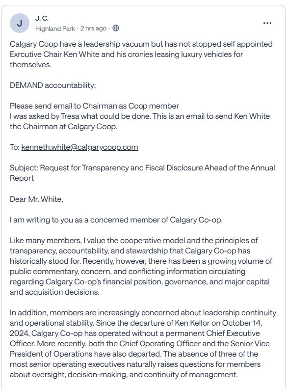 Joe Colangelo Fraud Calgary Co-op Nextdoor