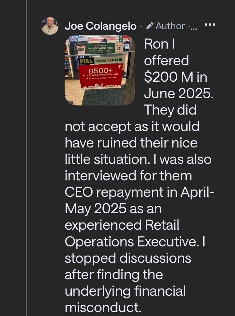 Joe Colangelo 200m fraud offer to Calgary Co-op